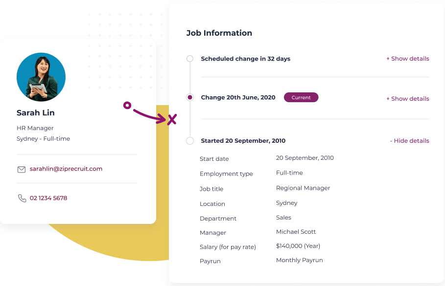 Easily access employee details with HRIS