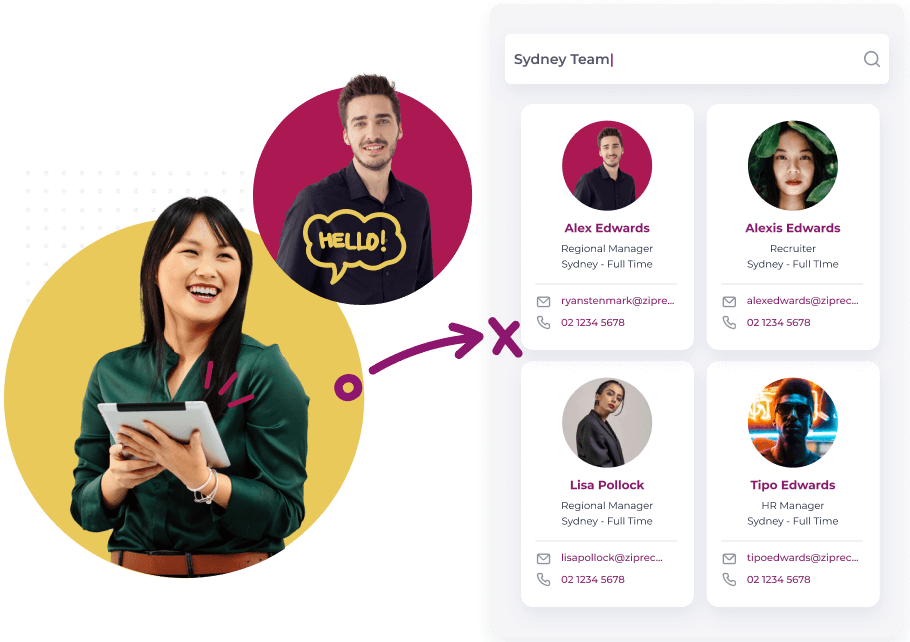 Spark connections with the employee directory