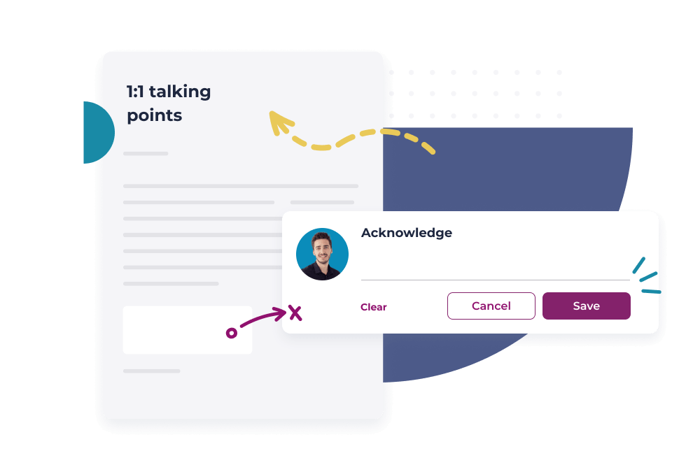 Ensure a product 1:1 meeting or check-in with smart documents
