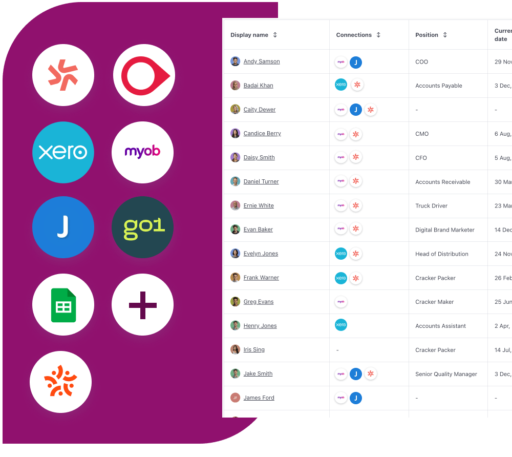 Connect multiple apps to keep your data together and up to date